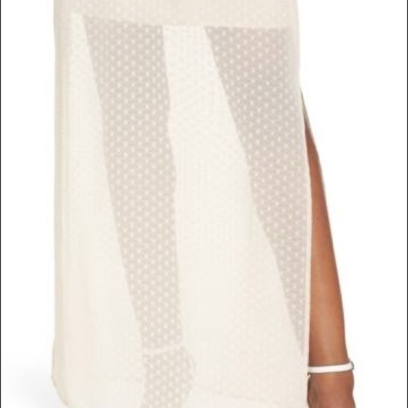 Charles Henry NWOT Cold Shoulder Dainty Dotted Print Maxi Dress Medium Petite - Picture 4 of 8